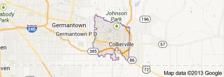 Map of Collierville TN - Shelby County