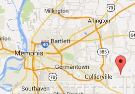 Map of Memphis area including Rossville 38066